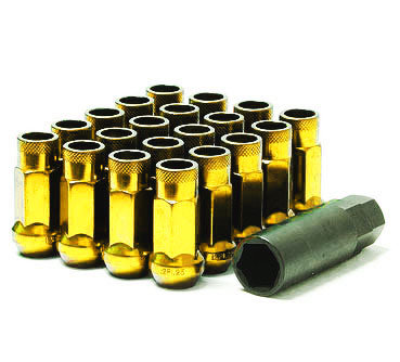 Muteki SR48 Lug Nuts - Gold Open Ended