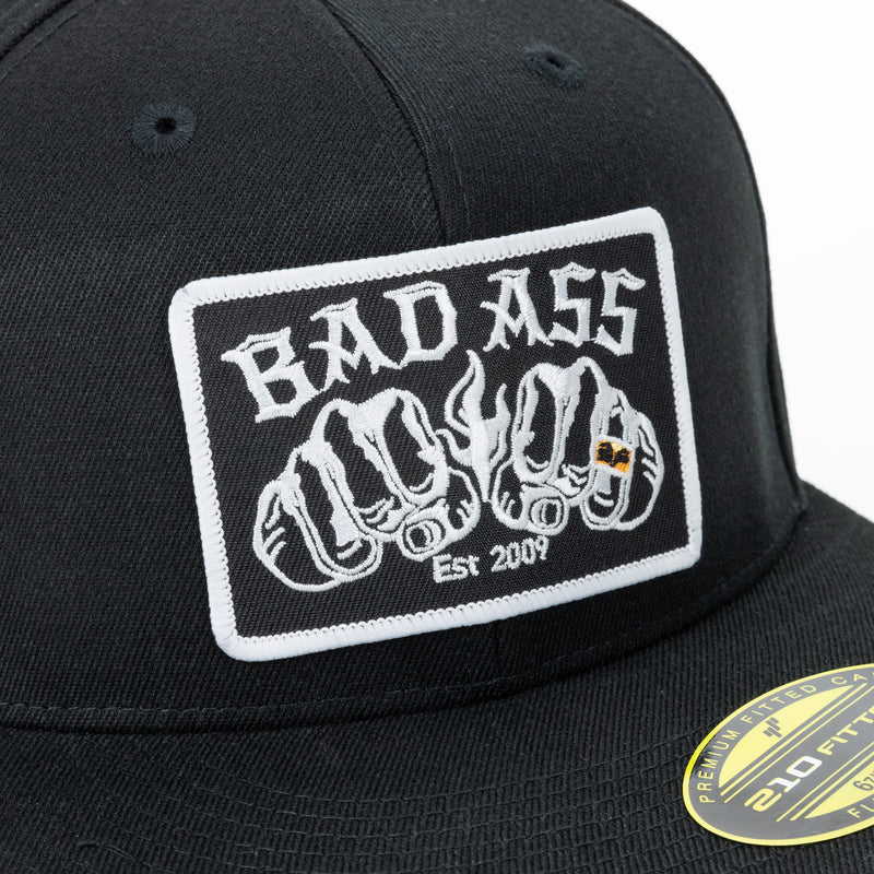 Badass Black Fitted Hat — 3