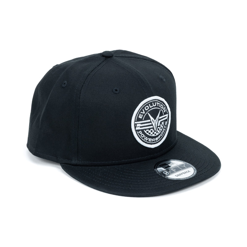 EVP Black Canvas Snapback Hats — 3