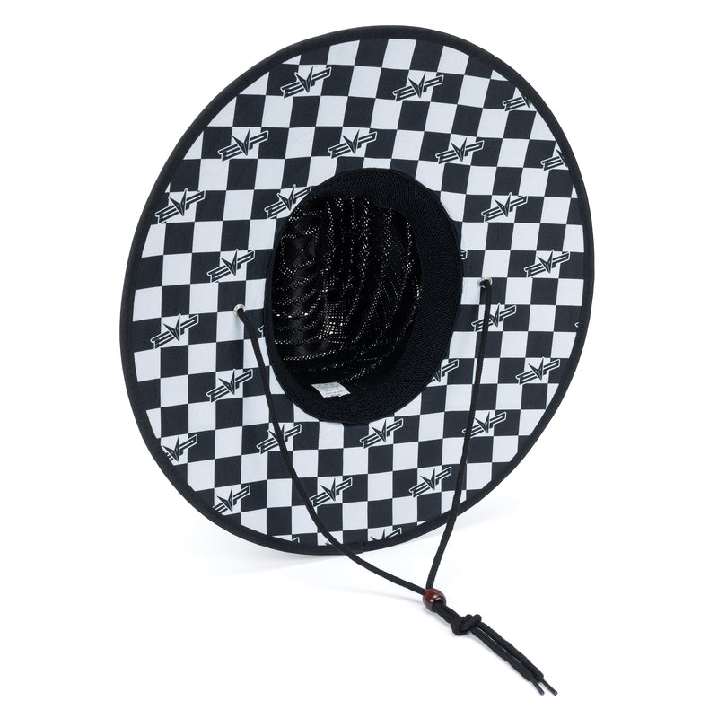 EVP Black Checkered Sun Hat — 3