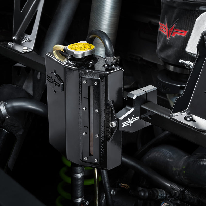 EVP High-Volume Aluminum Coolant Reservoir Relocation Brackets for Can-Am Maverick X3 — 2