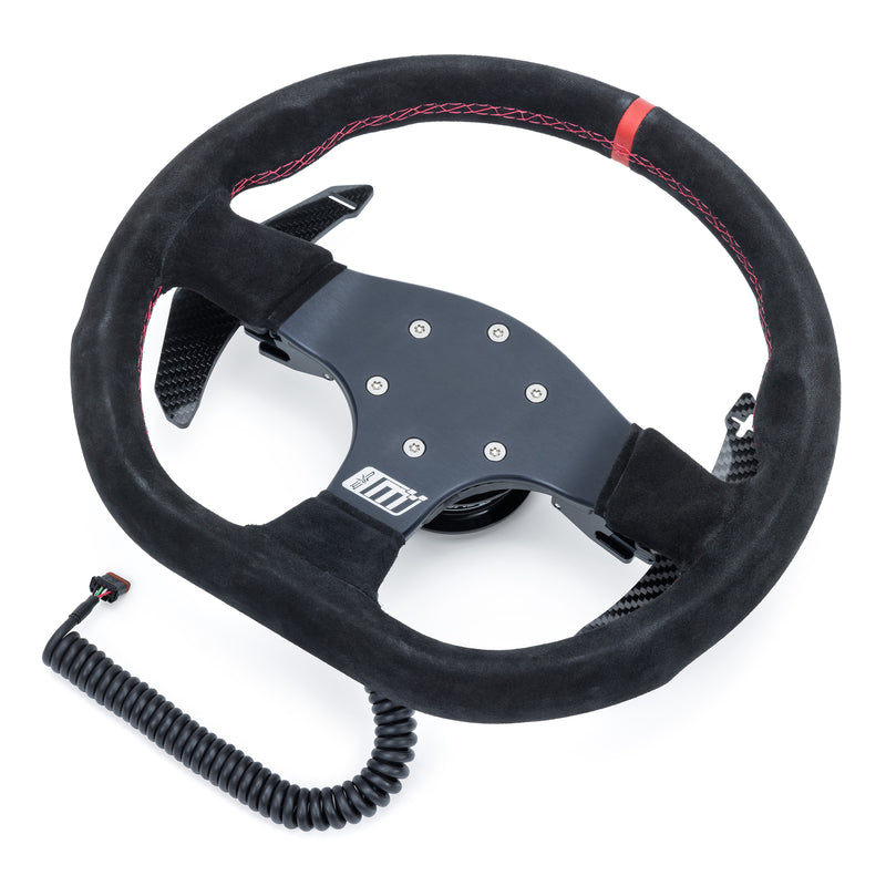 EVP.MOde Race Steering Wheel with Carbon Fiber Paddles and Quick-Release Hub Adapter Kit for Can-Am Maverick R — 3