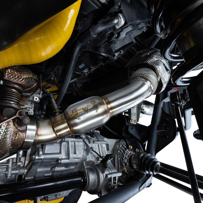 EVP Racing 3 Inch Down Pipe with Bullet Muffler for Can-Am Maverick R — 2