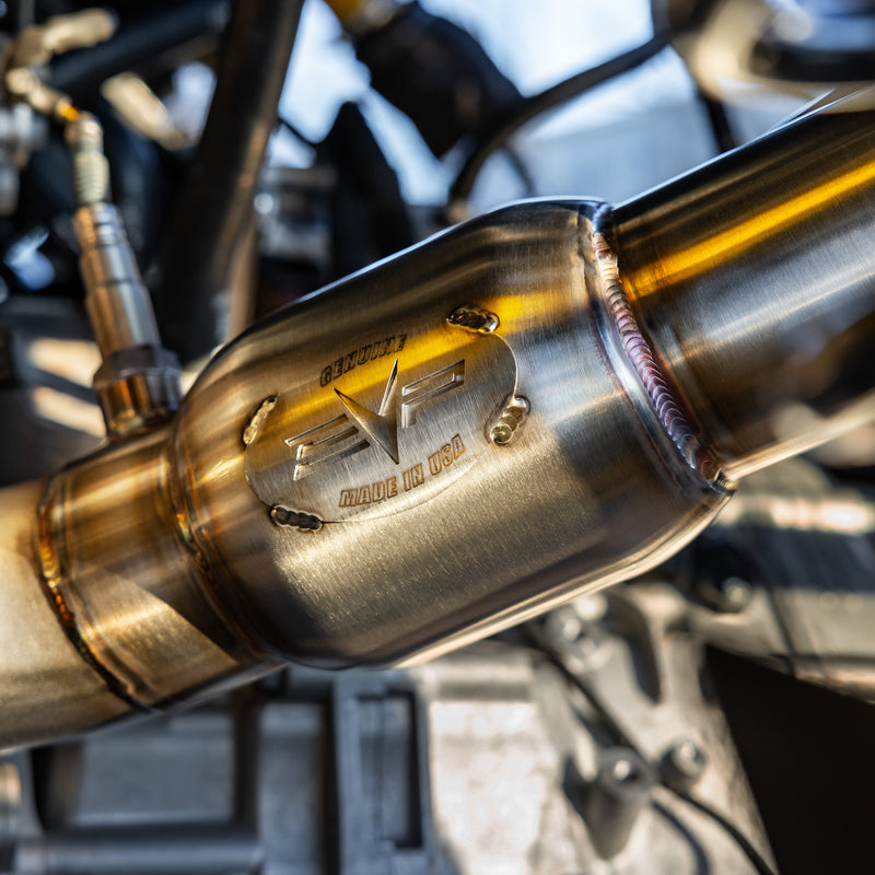 EVP Racing 3 Inch Down Pipe with Bullet Muffler for Can-Am Maverick R — 3