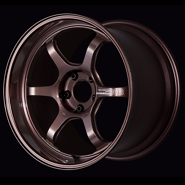 Advan R6 18x10 +35 5x114.3 Racing Copper Bronze — 2