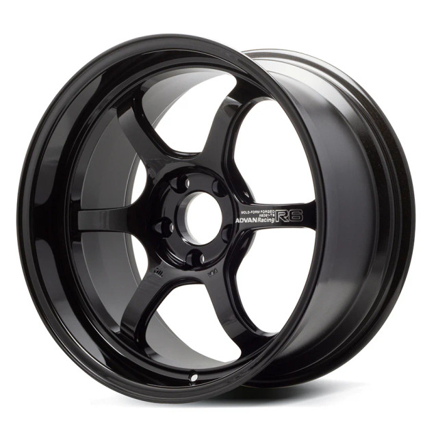Advan R6 18x10 +35 5x114.3 Racing Titanium Black