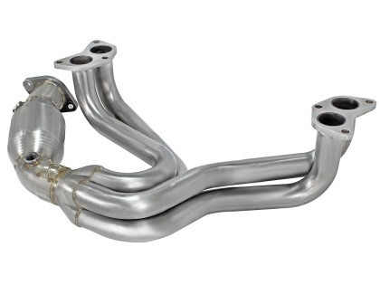 aFe Twisted Steel 304 Stainless Steel Long Tube Header w/ Cat for the 86 / BRZ / FRS 2013-2017 (FA20) — 3