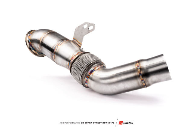 AMS Performance Street Downpipe with Gesi Catalytic Converter for the GR Supra 2020+