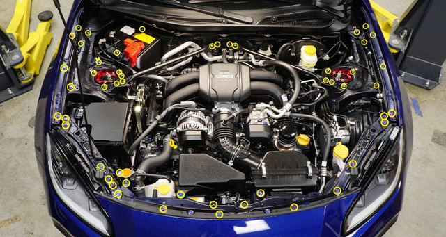Dress Up Bolts Stage 1 Titanium Hardware Engine Bay Kit for the GR86 / BRZ 2022+ — 3