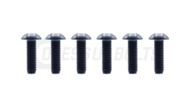 Dress Up Bolts Titanium Hardware Steering Wheel Kit - Button Head Design