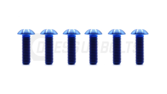 Dress Up Bolts Titanium Hardware Steering Wheel Kit - Button Head Design — 2