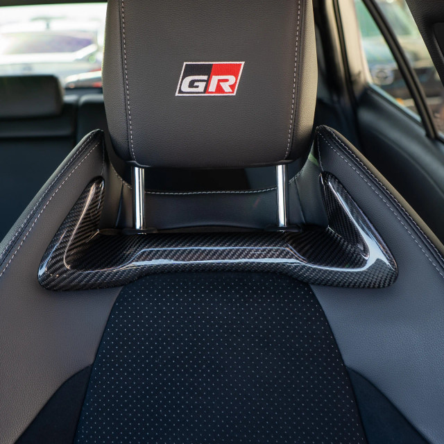 Driven.Media Carbon Fiber Front Seat Headrest Trim for the GR Corolla 2023+ — 3