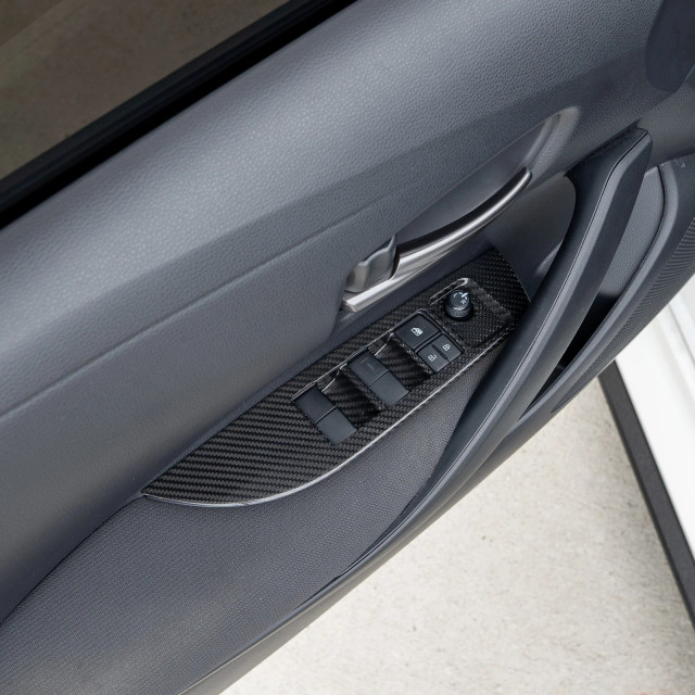 Driven.Media Carbon Fiber Front Window Switch Panels for the GR Corolla 2023+ — 2