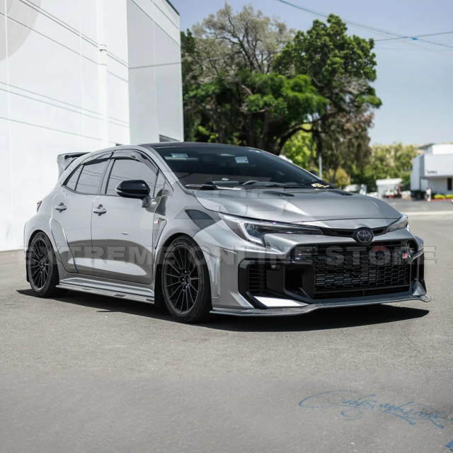 EOS Carbon Fiber Front Splitter Lip W/ Side Skirts for the GR Corolla 2025+ — 2