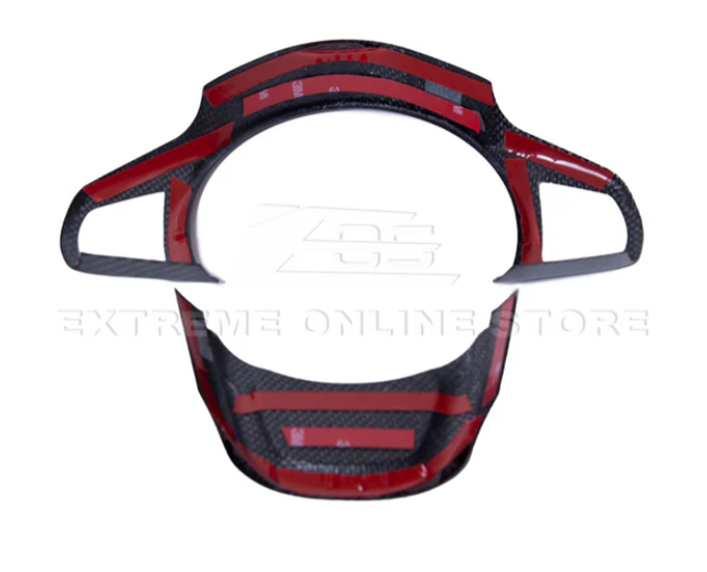 EOS Carbon Fiber Steering Wheel Trim Cover for the GR Supra 2020+