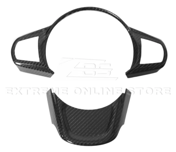 EOS Carbon Fiber Steering Wheel Trim Cover for the GR Supra 2020+ — 2