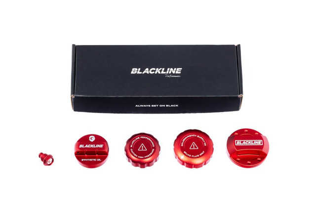 Goldenwrench Blackline Performance Red Cap Kit for the GR Corolla 2023+