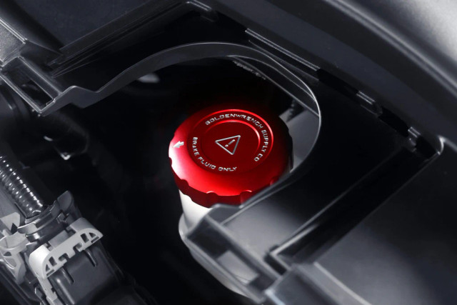 Goldenwrench Blackline Performance Red Cap Kit for the GR Corolla 2023+ — 3