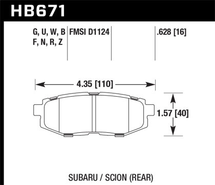 Hawk Performance DTC-70 Brake Pads for the 86 / BRZ 2013+ (Rear) — 2