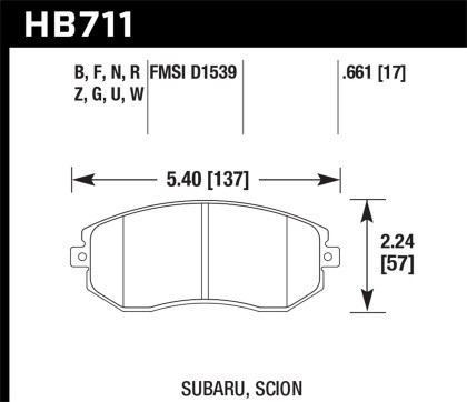 Hawk Performance HPS 5.0 Brake Pads for the 86 / BRZ 2013+ (Front) — 2