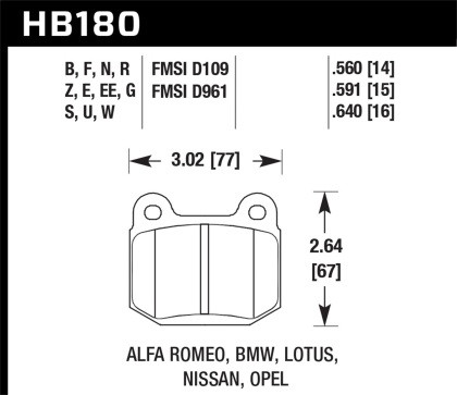 Hawk Performance HPS Brake Pads for the GT86/GR86/BRZ W/ Brembo 2017+ (Rear) — 2