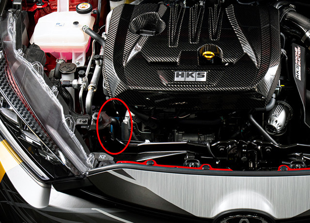 HKS Fine Tune V Belt for the GR Corolla 2023+ — 3