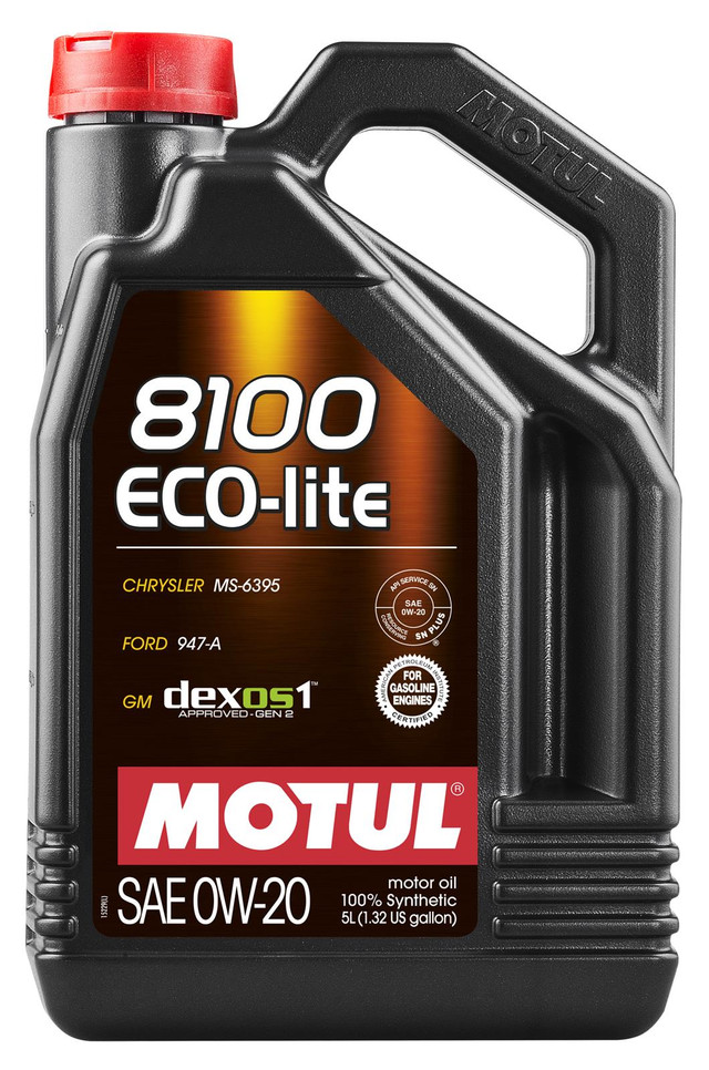 Motul 8100 Eco-Lite Synthetic Motor Oil - 0W-20 5L