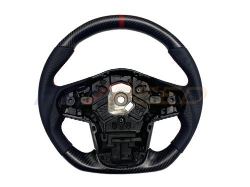 Rexpeed Carbon Fiber Black Leather Steering Wheel for the GR Supra 2020+ — 3
