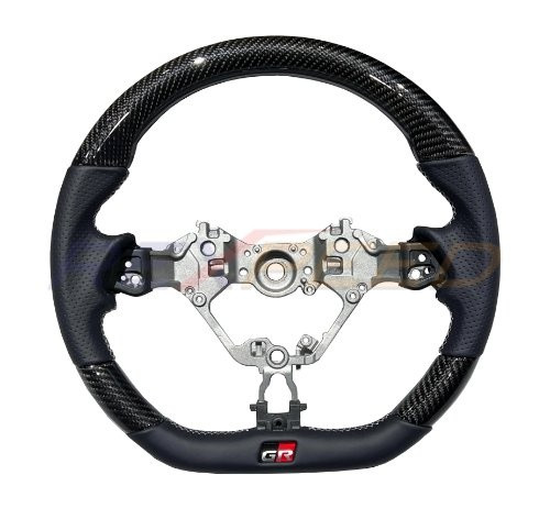 Rexpeed Carbon Fiber Black Leather Steering Wheel for the GR86 2022+