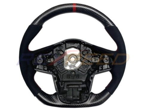 Rexpeed Carbon Fiber Black Suede Steering Wheel for the GR Supra 2020+