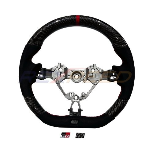 Rexpeed Carbon Fiber Black Suede Steering Wheel for the GR86 2022+