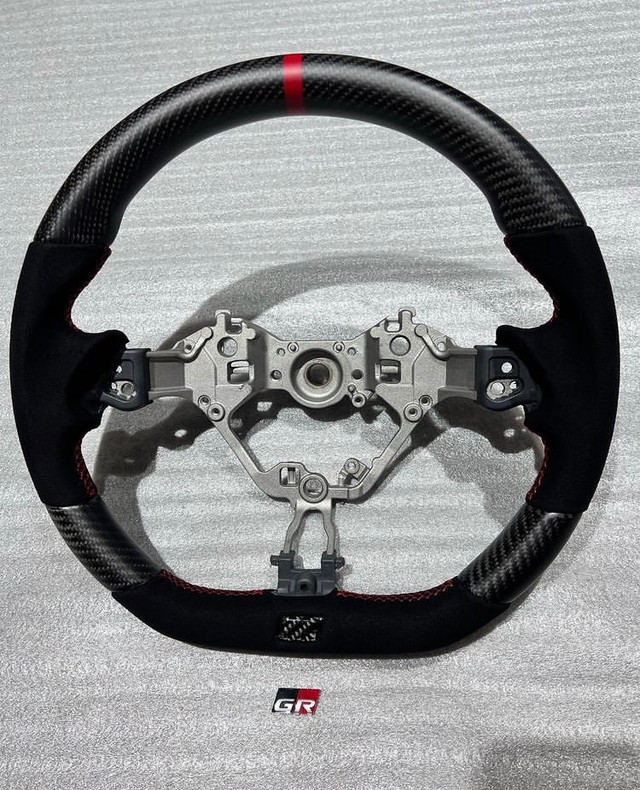 Rexpeed Carbon Fiber Black Suede Steering Wheel for the GR86 2022+ — 2
