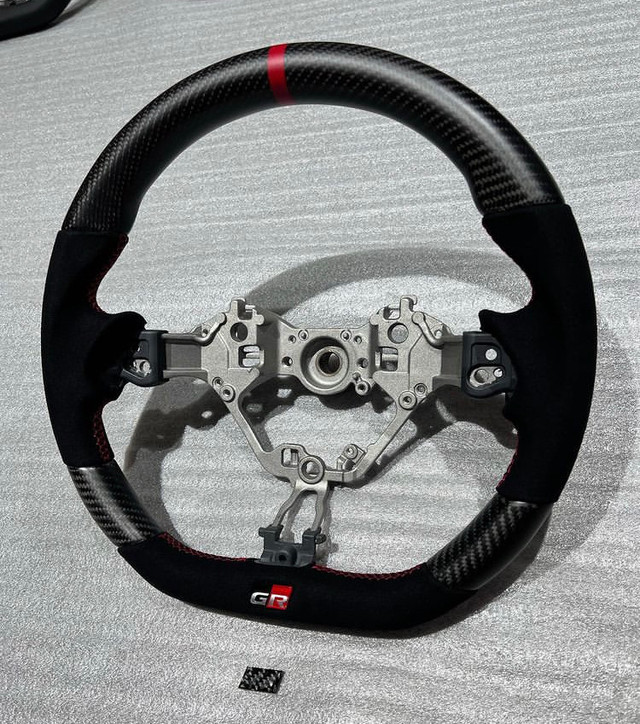 Rexpeed Carbon Fiber Black Suede Steering Wheel for the GR86 2022+ — 3