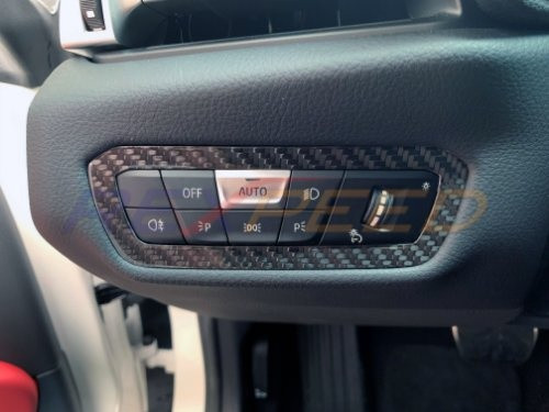 Rexpeed Carbon Fiber Cluster Switch Panel Badge for the GR Supra 2020+
