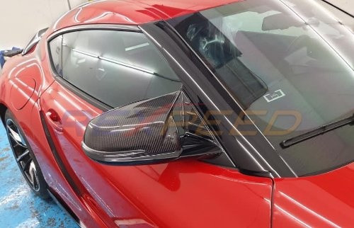 Rexpeed Carbon Fiber Mirror Cap Full Replacements for the GR Supra 2020+
