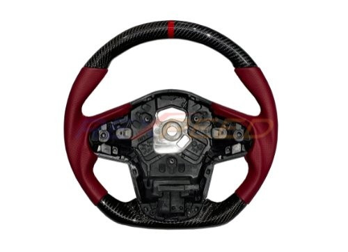 Rexpeed Carbon Fiber Red Leather Steering Wheel for the GR Supra 2020+