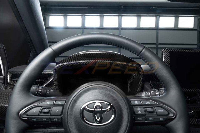 Rexpeed Dry Carbon Dashboard Frame Cover for the GR Corolla 2023+ — 3