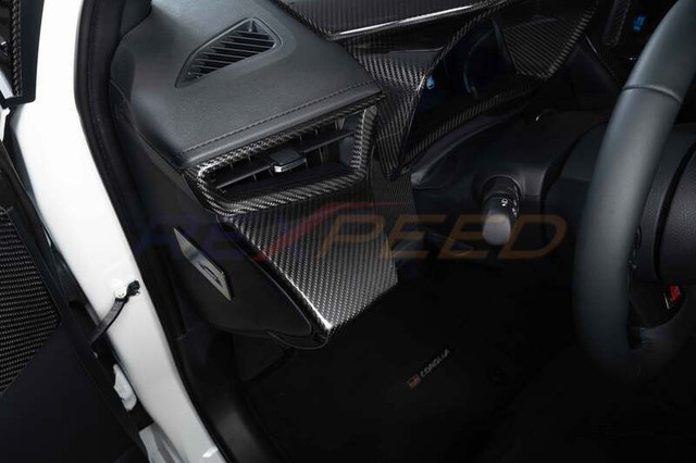 Rexpeed Dry Carbon Dashboard Lower Left Panel Cover for the GR Corolla 2023+ — 2