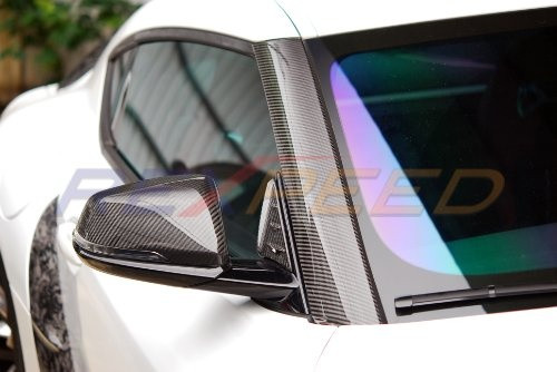Rexpeed Dry Carbon Exterior A Pillar Cover for the GR Supra 2020+ — 3