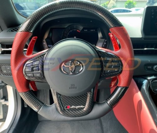 Rexpeed Dry Carbon Steering Wheel Shift Paddles for the GR Supra 2020+ (Full Replacement) — 3