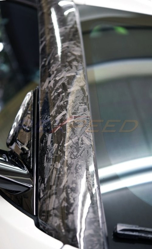 Rexpeed Forged Carbon Exterior A Pillar Cover for the GR Supra 2020+