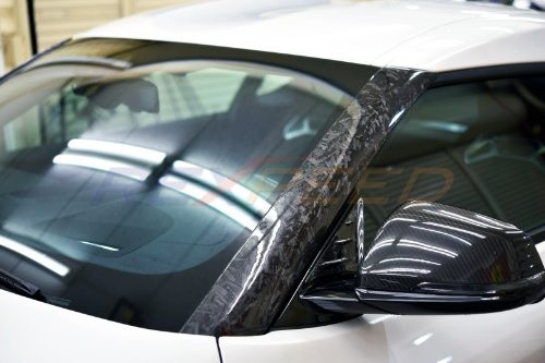 Rexpeed Forged Carbon Exterior A Pillar Cover for the GR Supra 2020+ — 2