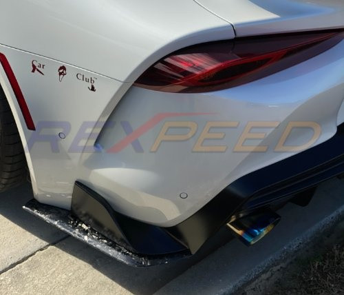 Rexpeed V2 Carbon Fiber Rear Bumper Side Spats for the GR Supra 2020+ — 3
