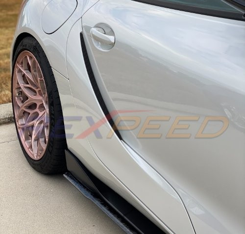 Rexpeed V2 Carbon Fiber Side Skirt Extension for the GR Supra 2020+ — 3