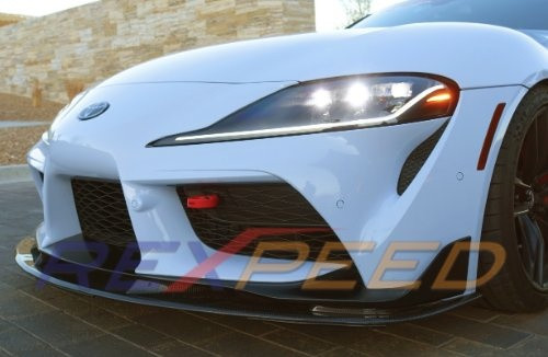 Rexpeed V2 Carbon Fiber Splitter + Side Skirt Extensions + Rear Bumper Side Spats for the GR Supra 2020+ — 3
