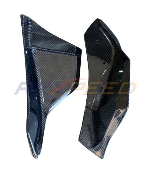Rexpeed V3 Carbon Fiber Rear Bumper Side Spats for the GR Supra 2020+