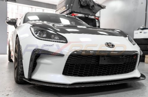 Rexpeed V4 Carbon Fiber Front Bumper Side Garnish for the GR86 2022+ — 2