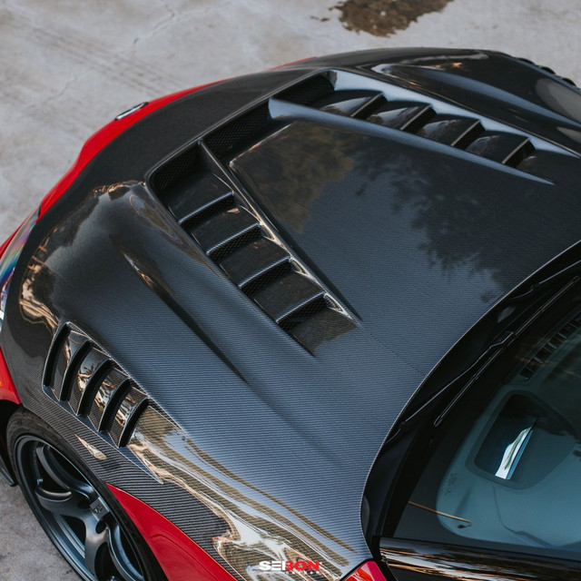 Seibon TV-Style Double Sided Carbon Fiber Hood for the GR Supra 2020+ — 3