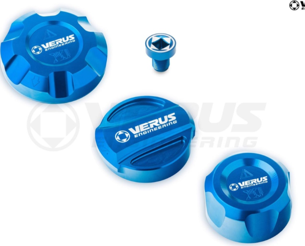 Verus Engineering Engine Bay Fluid Cap Kit for the GR Supra 2020+