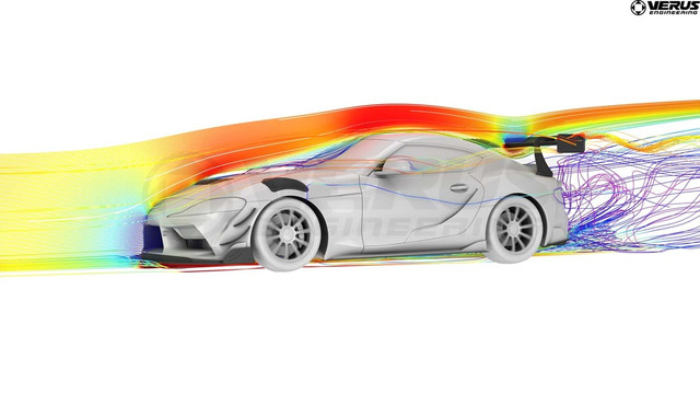 Verus Engineering V1X Swan Neck Rear Wing Kit for the GR Supra 2020+ — 2